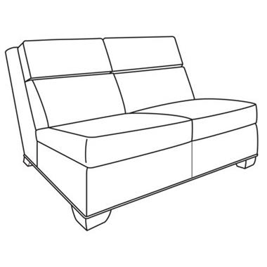 Leatherstone Motion Compatible Armless Love Seat