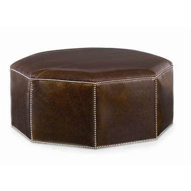 Cole Leather Cocktail Ottoman