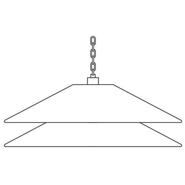 Halo Double Shade 30" Shallow Pendant - Soft Brass/Plaster Shade