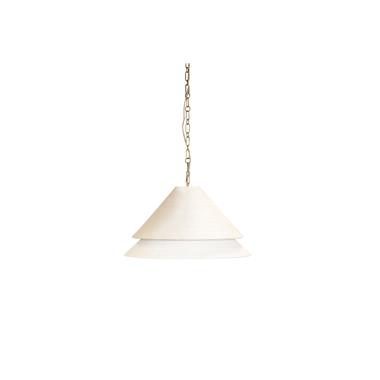 Halo Double Shade 24" Deep Pendant - Soft Brass/Plaster Shade