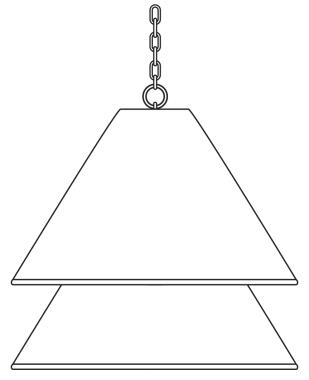 Halo Double Shade 24" Deep Pendant - Soft Brass/Linen Shade