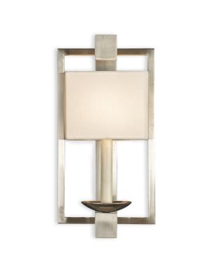 Nell Sconce - Soft Nickel/Linen Shade