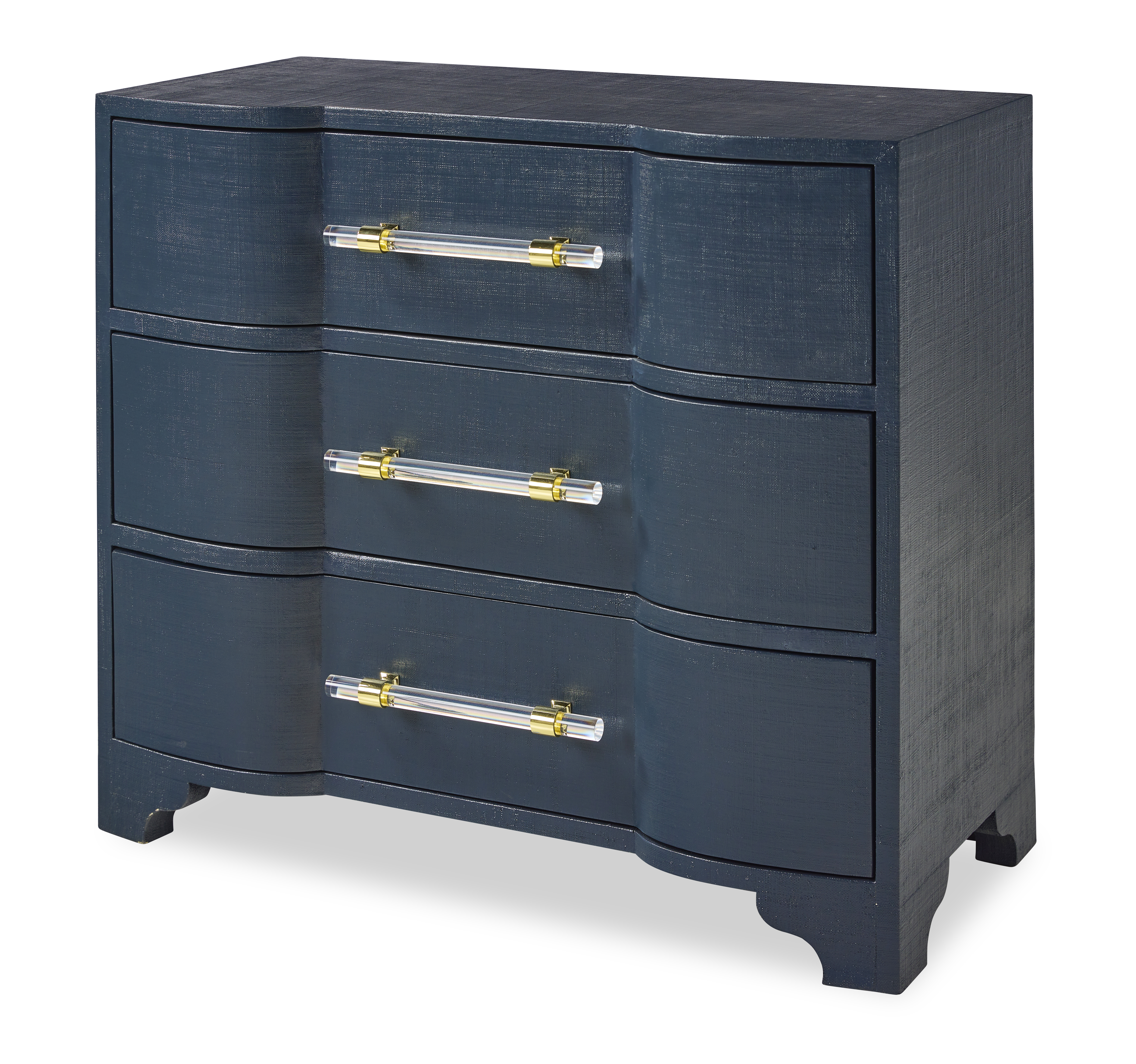 blue 3 drawer dresser Pascal Four Drawer Chest Matte Light Blue Lacquer main image 1