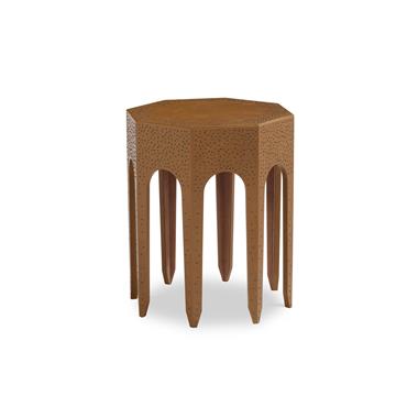 Mandir Side Table - Tan