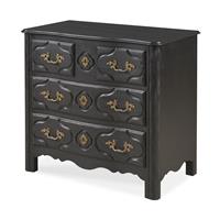 Louis XIV Nightstand - French Ebonized Noir